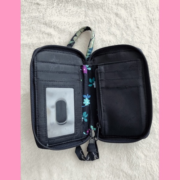 Vera Bradley dark blue floral wristlet All $8 and under items 3 for $15 - Picture 3 of 3